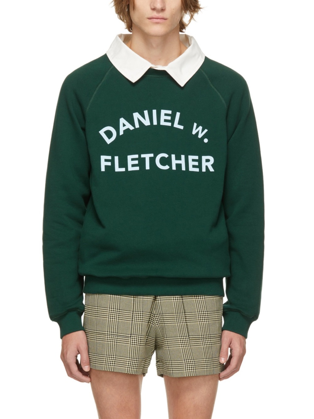 Daniel W. Fletcher Men Green College Logo Sweatshirt